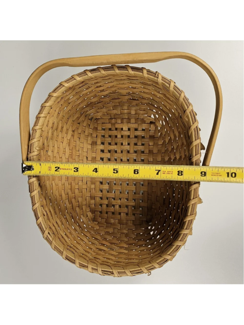 Vintage Native American Wabanaki Ash Splint Basket Curly Porcupine Weave 10